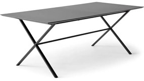 Czarny rozkładany stół z czarnym blatem 100x210 cm Meza – Hammel Furniture