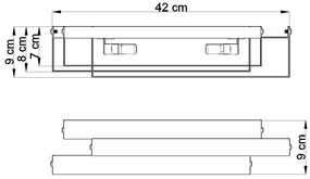 Biały geometryczny kinkiet LED - EX524-Frosi