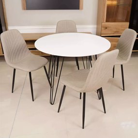 Okrągły stół jadalniany HARRY 90x90, biały