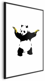 Plakat Panda with Guns 21x30 cm z ramą czarną z marginesem ARTGEIST B
