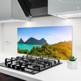 Panel Szklany do Kuchni Szczyty Gór nad Zatoką