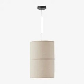 Lampa Sufitowa Wisząca Z Recyklingowanej Bawełny Olinda Czarna & Ø25 Cm - Sklum