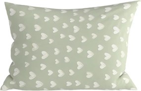 Poszewka na poduszkę z mikrofibry STARS HEARTS 50x70 cm, zielona