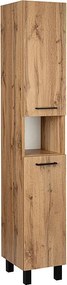 Szafka Łazienkowa Słupek Wysoki Dąb Wotan 30cm 2 Drzwi Lupo Wotan