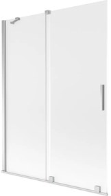 Mexen Velar parawan nawannowy 2-skrzydłowy rozsuwany 130 x 150 cm, szron, chrom - 896-130-000-31-01