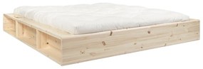 Łóżko dwuosobowe z drewna sosnowego ze stelażem 160x200 cm Ziggy – Karup Design