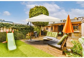 Ogrodowy parasol składany LEVI 300 cm, beżowy + darmowe opakowanie