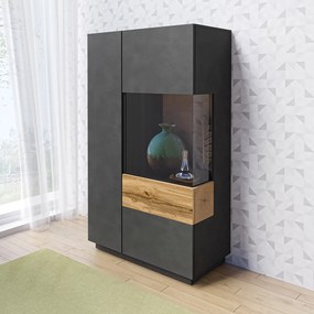 Komoda SILVANA 80 cm do Salonu Sypialni Odcienie szarości