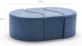 Stołek Alya Pouf Niebieski
