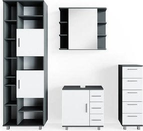 Zestaw mebli łazienkowych antracyt 60x33x60 ilias