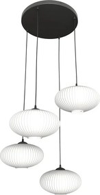 Nowoczesna lampa wisząca z mlecznymi kloszami - 3X D175 H0-P21