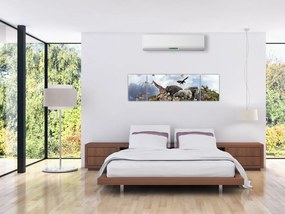 Obraz - Zwierzątka na wyspie (170x50 cm)