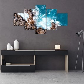 Obraz skał i morza (125x70 cm)