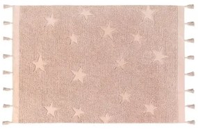 Dywan dziecięcy HIPPY STARS NATURAL 120x175 różowy  LORENA CANALS