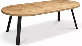 Stół Pari rozkładany okrągły 110-210 cm z metalowymi nogami i laminowanym blatem w wielu kolorach do salonu