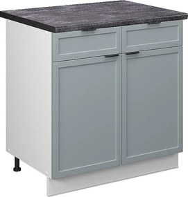 Szafka dolna do kuchni jasnoniebiesko-szary 80x60x82 fame-line