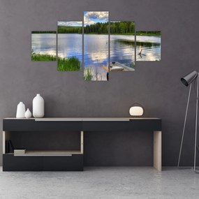Obraz - Malownicza wioska (125x70 cm)