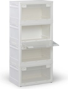 Duży składany regałowy pojemnik XL 62 l, 558x360x310 mm, biały