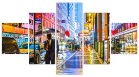 Obraz - Miasto w neonowym blasku (125x70 cm)