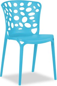 Krzesło ogrodowe 47x83x47 cm niebieskie Zestaw 6 nowoczesnych