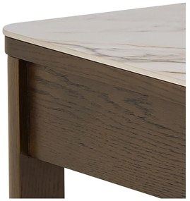 Beżowo-ciemnobrązowy stolik z ceramicznym blatem 70x130 cm Southampton – Actona