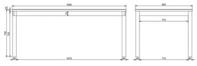 Stół z ceramicznym blatem 90x180 cm Southampton – Actona