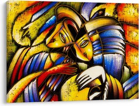 Obraz - Obraz olejny, kochankowie (70x50 cm)