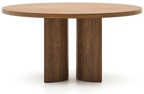 Okrągły stół z blatem w dekorze orzecha ø 150 cm Nealy – Kave Home