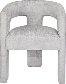 Tapicerowane krzesło 62x75x58 cm srebrnoszare Leith LET71G