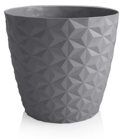 Crystal matt doniczka z recyklingu 30 cm,kamienny szary, 30 cm