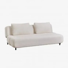 Sofa 3-osobowa Rozkładana W Tkaninie Miami Bouclé Bouclé White - Sklum