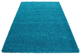 Dywan shaggy jednokolorowy turkusowy 120 cm x 170 cm