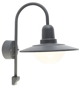 Zewnetrzna Nowoczesna lampa ścienna zewnętrzna ciemnoszara IP44 z czujnikiem ruchu - Herman Nowoczesny Oswietlenie zewnetrzne