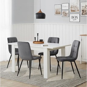 Stół jadalniany 120x80x75 cm biały