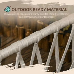 Outsunny Zestaw mebli ogrodowych dla 2 osób z 1 stołem, 2 krzesłami z poduszkami siedziskowymi, zestaw na balkon, stal, szary