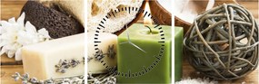 Obraz - Chwila relaksu (z zegarem) (90x30 cm)