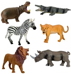 Woopie large wild animal figures set + mat and accessories 23 el.