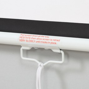 HOMCOM Ekran projekcyjny 203 x 152 cm 254 cm 4:3/ 16:9 Ręczny do kina domowego