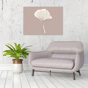 Obraz na szkle - Beżowe liście N⁰3 (70x50 cm)