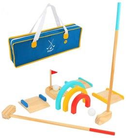 Tooky toy drewniany zestaw do gry w golfa dla 2 osób 13 el.