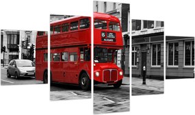 Obraz - Londyn z autobusem (125x70 cm)