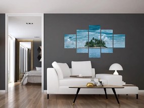 Obraz - wyspa na morzu (125x70 cm)