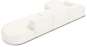 Beżowy narożnik (lewostronny) z materiału bouclé Jodie – Micadoni Home