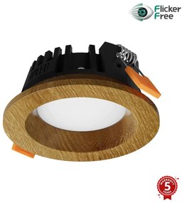 APLED - LED Oświetlenie RONDO WOODLINE LED/3W/230V 3000K śr. 9 cm dąb solidne drewno