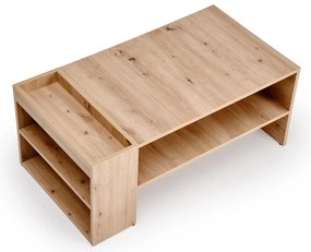 Prostokątna ława z dodatkowymi półkami dąb artisan 100/55/42 MURCIA