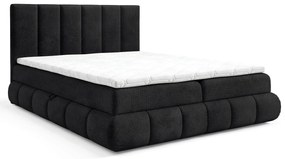 Czarne pikowane łóżko kontynentalne 5 rozmiarów A6-B23