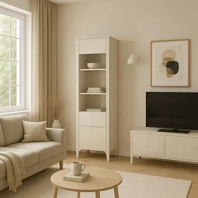 Wysoki regał z witryną kaszmir H6-T87