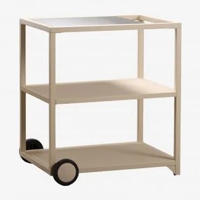 Wózek Kuchenny Modułowy Zewnętrzny Ze Stali Rivana Kremowa Tapioca - Sklum