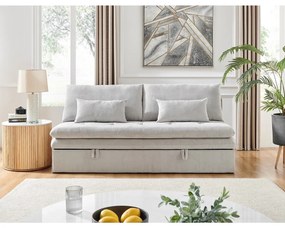 Rozkładana sofa trzyosobowa ASB-4740 BGE2,manżestrowa, beżowa