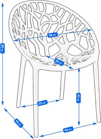 Ażurowe Nowoczesne Krzesło Na Balkon Szałwia T5-P18